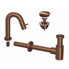 INK 4A Fonteinkraanset - staande Fonteinkraan - laag gebogen - always open - plug en designSifon - Mat rose goud SW692939
