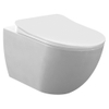 Creavit Toilette suspendu - 35.3x51cm - Robinet bidet - sans rebord - avec abattant wc - blanc mat SW1233321