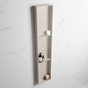 Mondiaz Easy nis 29.5x149.5x8cm voor Inbouw/opbouw 3 open vakken Solid surface Linen/Linen SW643892