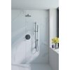 Fortifura Calvi Inbouw Regendoucheset - rond - thermostatisch - wandarm - glijstang - 25cm - hoofddouche - staaf handdouche - gladde doucheslang - PVD - geborsteld gunmetal (antraciet) SW1189340