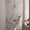 BRAUER Brushed Edition Douche de pluie thermostatique encastrée - boutons-poussoirs - SET 55 - pomme de douche 20 cm - bras mural droit - douchette 3 jets - flexible de douche - coude de raccordement mural - inox brossé PVD SW925483
