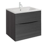 Crosswater Glide II Badmeubelset - 60x45x52cm - 2 lades - greeploos - wastafel - kraangat - ice white - steelwood (hout) SW890275