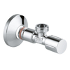 GROHE robinet d'arrêt d'angle filetage extérieur avec bague d'étanchéité en téflon 1/2 x1/2 avec poignée métallique chrome SW32006