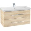 Villeroy & Boch Avento wastafelonderbouwkast met 2 laden 96.7x52x44.7cm elm impresso SW106668 Villeroy & Boch Avento wastafelonderbouwkast met 2 laden 96.7x52x44.7cm elm impresso SW106668
