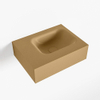 Mondiaz LEX Fontaine - 40x30x12cm - lavabo Droite - sans trous de robinetterie - solid surface - Oro SW1026048