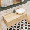 MONDIAZ LUSH 100cm badmeubel washed oak 1 lades wastafel BARCO rechts 1 kraangat SW409578 MONDIAZ LUSH 100cm badmeubel washed oak 1 lades wastafel BARCO rechts 1 kraangat SW409578