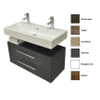 Sanicare Q17 badmeubelset 101x46.5x73cm 1 kraangat 1 wasbak 2 lades standaard greep MDF Antraciet SW279106 Sanicare Q17 badmeubelset 101x46.5x73cm 1 kraangat 1 wasbak 2 lades standaard greep MDF Antraciet SW279106