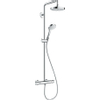 Hansgrohe Croma Select S Ensemble de douche à effet pluie - douche de tête 18cm - thermostatique - blanc/chrome 0605340