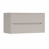 H&R Badmeubelen Juice Wastafelonderkast - 100x45x50cm - rechterhoek afgerond - 2 lades - geïntegreerde greep - beige mat SW1489239