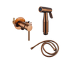 FugaFlow Eccelente Robinet mélangeur d'accès ensemble bidet - support de douchette - flexible de douche 100cm - douchette bidet - cuivre brossé SW1468844