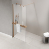 Fortifura Galeria porte-serviettes pour douche à l’italienne - montage mural / se fixe sur le verre - 140 cm - recoupable - cuivre brossé SW1212782