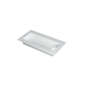 Ink Kraft lavabo - 100x45x1cm - vasque centrée - 2 trous de robinet - polystone - blanc brillant SW439530