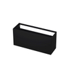 INK P2O Meuble sous-lavabo - 140x45x65cm - 2 tiroirs - push 2 open - façades rapportées droites MDF laqué noir mat SW207465
