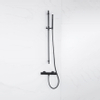 Fortifura Calvi douchekraan - met glijstangset - met staafhanddouche - metalen doucheslang - mat zwart SW811924