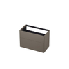 INK Meuble sous-lavabo - 90x45x65cm - 2 tiroirs - push to open - avec façades rapportées droites - laque MDF - Taupe mat SW352528