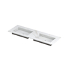 Ink post vasque à enveloppe en céramique double sans trous pour robinet 140x45x1cm calacatta matt SW693477