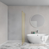Aqua Vista Lokla Cuadra Paroi latérale - 90×200cm - avec kit de montage - pour cabine de douche - verre couleur champagne - cuivre brossé SW1413240
