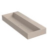 Xenz Dolce lavabo - 121x46x13.5cm - 0 trous de robinetterie - céramique - sable mat SW1234288