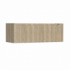 H&R Badmeubelen Juice Wastafelonderkast - 120x45x40cm - rechterhoek afgerond - 3D-front - 1 lade - geïntegreerde greep - french oak SW1259834