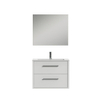 Tiger Boston Meuble salle de bains 80x62x45cm avec 1 trou 2 tiroirs softclose montage droite et gauche avec miroir bois blanc brillant SW106768 Tiger Boston Meuble salle de bains 80x62x45cm avec 1 trou 2 tiroirs softclose montage droite et gauche avec miroir bois blanc brillant SW106768