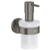 GROHE Start zeepdispenser - met houder - geborsteld hard graphite (antraciet) SW1553111