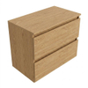 Saniclass Holz Pure Badkamermeubelset - 80x45x62cm - houten topblad - zonder kraangat - 2 lades - mat eiken natural (hout) SW1437508