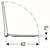 Geberit Acanto abattant WC slim wrap over antibactérien charnières chromées déclipsable avec mécanisme softclose blanc SW225971