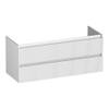 BRAUER Joy Wavy meuble sous-lavabo 120 2 tiroirs softclose - sans poignées - 2 découpes pour siphon - blanc mat SW1201346