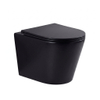 QeramiQ Dely hangtoilet – spoelrandloos – diepte 51,7 cm – met slim softclose zitting – mat zwart SW1417421