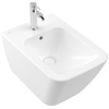 Villeroy & Boch Finion wandbidet 1 kraangat 37.5x56cm ceramic+ met overloop stone white SW209584 Villeroy & Boch Finion wandbidet 1 kraangat 37.5x56cm ceramic+ met overloop stone white SW209584