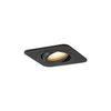QAZQA Alberto Spot encastré set - 1 spot - 9x11,2cm - lampe led dimmable incluse - IP44 - Carré - Noir SW1477245