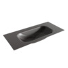 Mondiaz BIG small Darkgrey solid surface inbouw wastafel 100cm midden SW428224 Mondiaz BIG small Darkgrey solid surface inbouw wastafel 100cm midden SW428224