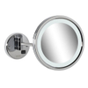 Geesa Mirror miroir grossissant – rond Ø 21,5 cm – Éclairage LED – grossissement 3x, à 1 bras – Chrome 0650385