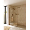 Riho Define paroi de douche - 120x200cm - verre transparent avec cadre - 6mm - cuivre mat SW1185402