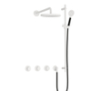 Hotbath Cobber IBS70 Regendoucheset - inbouw - 38.5cm wandarm - 20cm ronde hoofddouche - 3 standen handdouche - glijstang - mat wit SW678221