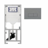 Geberit Inbouwreservoir UP320 met QeramiQ push bedieningsplaat - dualflush - rechthoekige knoppen - kunststof licht grijs SW1164330