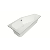 Xenz Lagoon Baignoire d'angle - 170x75x48 - bonde au milieu - Droite - Compact - acrylique - blanc mat SW102980