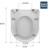 Saniclass abattant de wc à fermeture rapide et souple adapté à duravit starck 3 blanc brillant SW812061