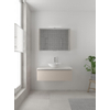 Bruynzeel Giro badmeubelset 49x100x46cm 1 wasbak 1 lade met spiegelkast met softclose composite kasjmier grijs SW384269 Bruynzeel Giro badmeubelset 49x100x46cm 1 wasbak 1 lade met spiegelkast met softclose composite kasjmier grijs SW384269