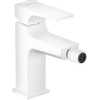 Hansgrohe Metropol Robinet de bidet 1 trou 100 avec vidage push open avec bec décalé 12.9 cm mat blanc SW358661