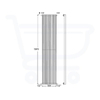 Plieger Venezia designradiator enkel verticaal 1970x304mm 970W wit 7252082 Plieger Venezia designradiator enkel verticaal 1970x304mm 970W wit 7252082