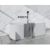 Fortifura Nebbio Badcombinatie-set - thermostaatkraan - wandaansluitbocht met handdouchehouder - gladde doucheslang - ronde handdouche - uitloop - gunmetal (antraciet) SW1237993