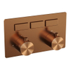 BRAUER Copper Edition - 3 fonctions - mitigeur thermostatique encastré - boutons-poussoirs - parties à encastrer/finies - cuivre brossé PVD SW925591