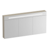 BRAUER Promise Deluxe spiegelkast - 140x70x15cm - met verlichting 3 dubbelzijdige spiegeldeuren - mat beige SW1203667