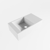 Mondiaz TYNE fontein - 40x23x12cm - wasbak links - 0 kraangaten - solid surface Talc mat SW704671