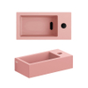 Clou Flush 3 lave-mains 36x18cm avec trou de robinet à droite en céramique rose mat SW795717