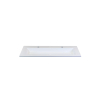 HR Badmeubelen Thin plan vasque pierre de synthèse 100,5x2x45,5cm blanc brillant 2 trous de robinet SW458030