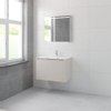 Bruynzeel Matera badmeubelset 56.5x80x50cm 1 kraangat 1 wasbak 2 lades met spiegel met softclose composite kasjmier grijs SW384427 Bruynzeel Matera badmeubelset 56.5x80x50cm 1 kraangat 1 wasbak 2 lades met spiegel met softclose composite kasjmier grijs SW384427