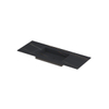INK Post wastafel - 120x45x1cm - 1 wasbak - 0 kraangaten - keramiek Lauren black mat SW693320