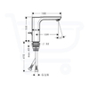 AXOR Urquiola Robinet pour lavabo avec bonde chrome 0451280 AXOR Urquiola Robinet pour lavabo avec bonde chrome 0451280
